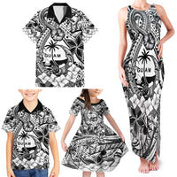 Guam Hafa Adai Guasali Flowers Family Matching Tank Maxi Dress and Hawaiian Shirt LT9 - Polynesian Pride