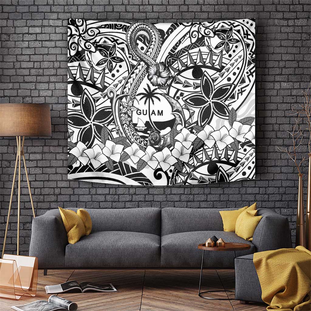 Guam Hafa Adai Guasali Flowers Tapestry