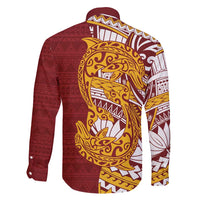 Couple Dolphins Maori Motif Family Matching Tank Maxi Dress and Hawaiian Shirt LT9 - Polynesian Pride