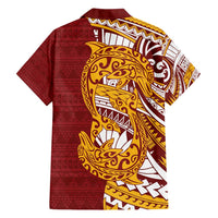 Couple Dolphins Maori Motif Hawaiian Shirt - Polynesian Pride
