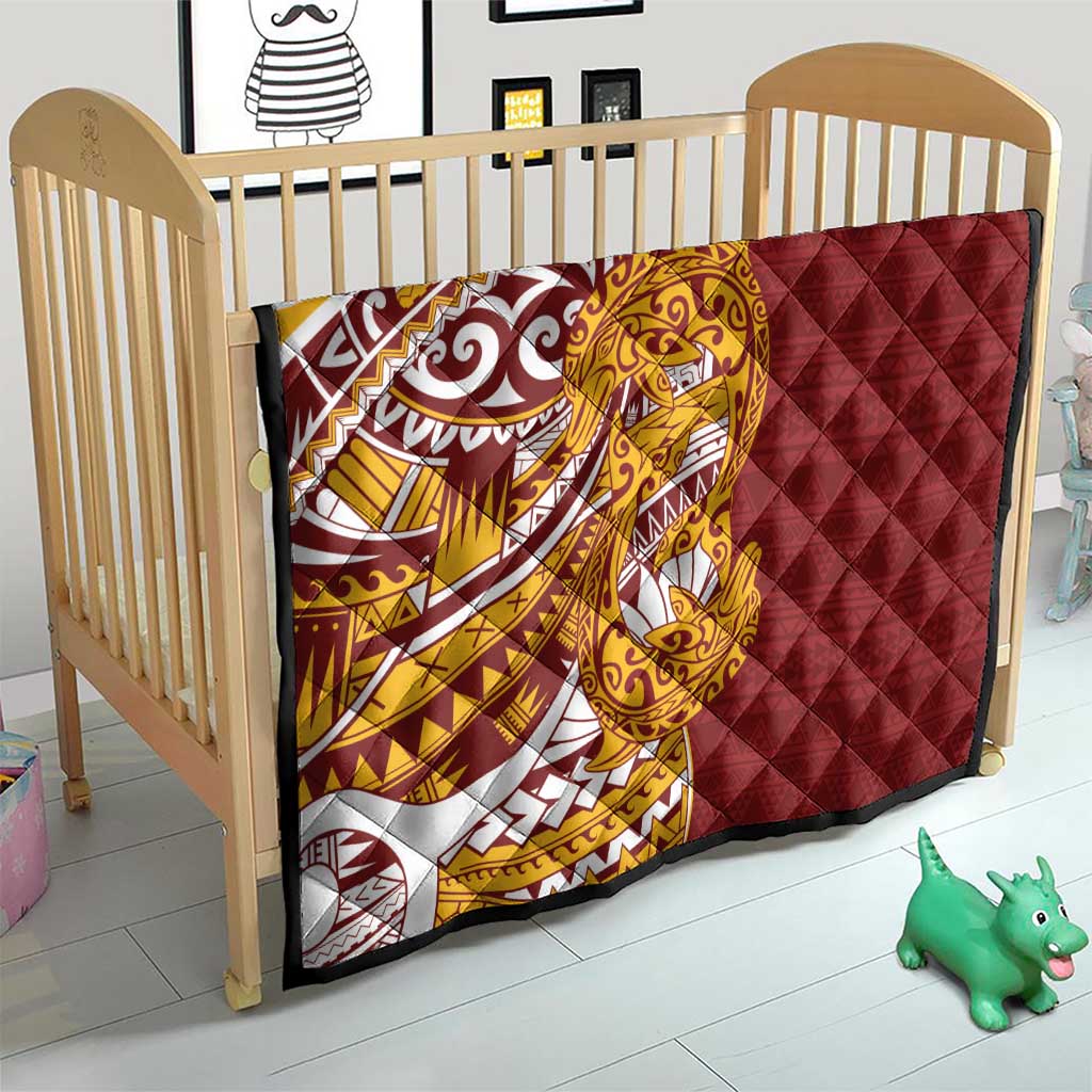 Couple Dolphins Maori Motif Quilt - Polynesian Pride