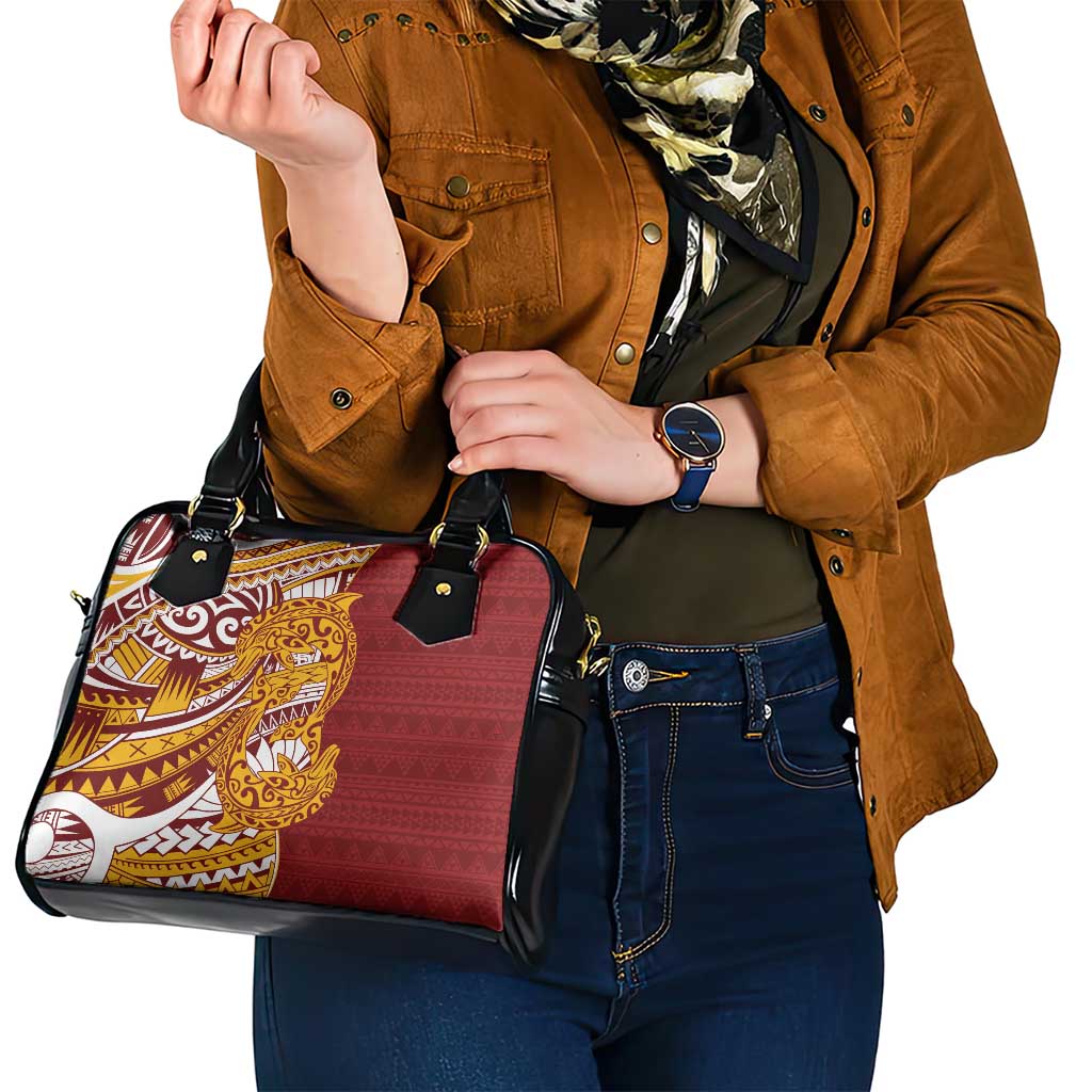 Couple Dolphins Maori Motif Shoulder Handbag - Polynesian Pride