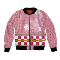 Japanese Asanoha Pattern Bomber Jacket Charm Against Evil Spirits - Polynesian Pride