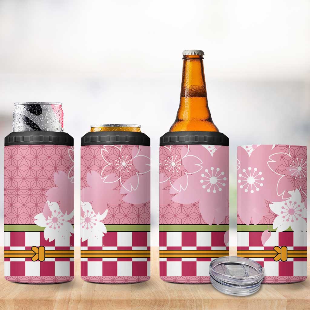 Japanese Asanoha Pattern 4 in 1 Can Cooler Tumbler Charm Against Evil Spirits - Polynesian Pride