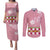 Japanese Asanoha Pattern Couples Matching Puletasi and Long Sleeve Button Shirt Charm Against Evil Spirits - Polynesian Pride