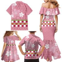 Japanese Asanoha Pattern Family Matching Mermaid Dress and Hawaiian Shirt Charm Against Evil Spirits LT9 - Polynesian Pride