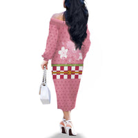 Japanese Asanoha Pattern Family Matching Off The Shoulder Long Sleeve Dress and Hawaiian Shirt Charm Against Evil Spirits LT9 - Polynesian Pride