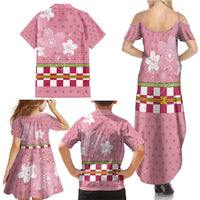 Japanese Asanoha Pattern Family Matching Summer Maxi Dress and Hawaiian Shirt Charm Against Evil Spirits LT9 - Polynesian Pride
