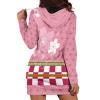 Japanese Asanoha Pattern Hoodie Dress Charm Against Evil Spirits LT9 - Polynesian Pride