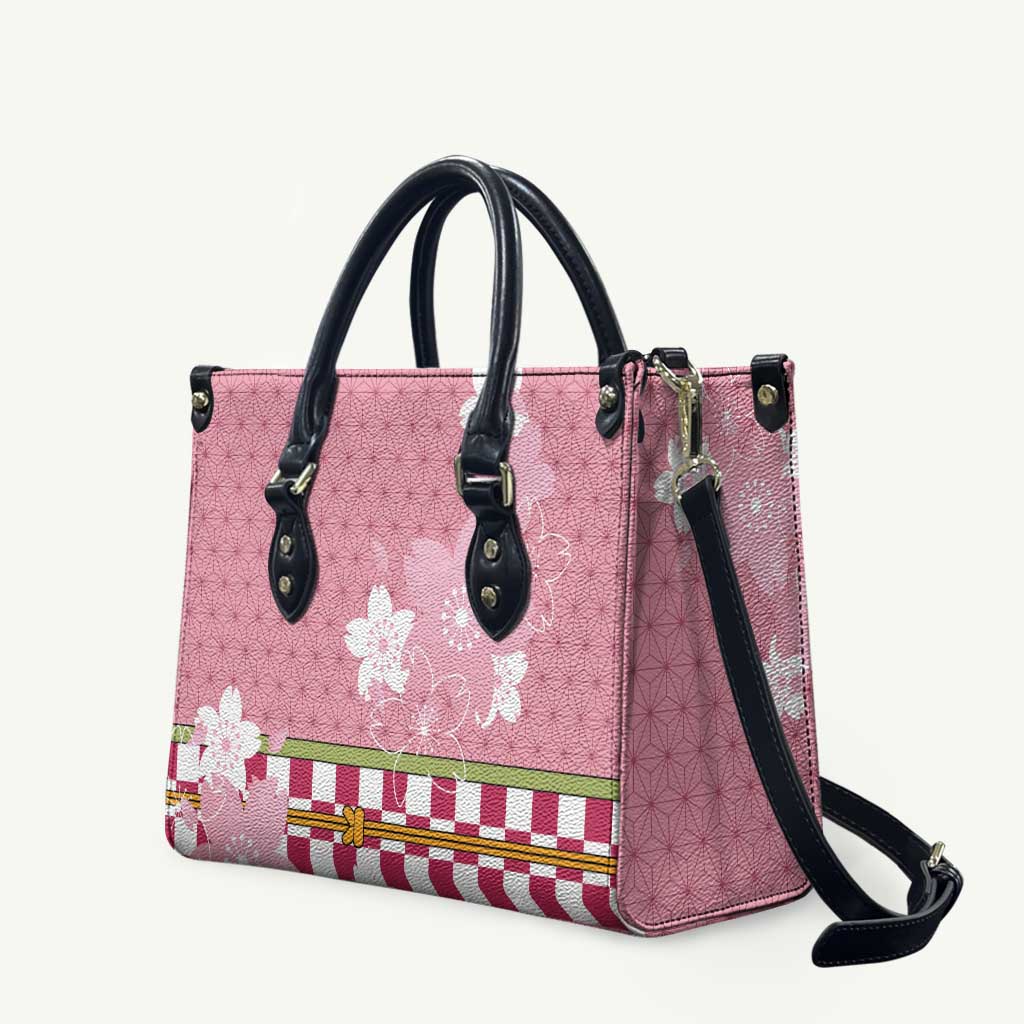 Japanese Asanoha Pattern Leather Bag Charm Against Evil Spirits - Polynesian Pride