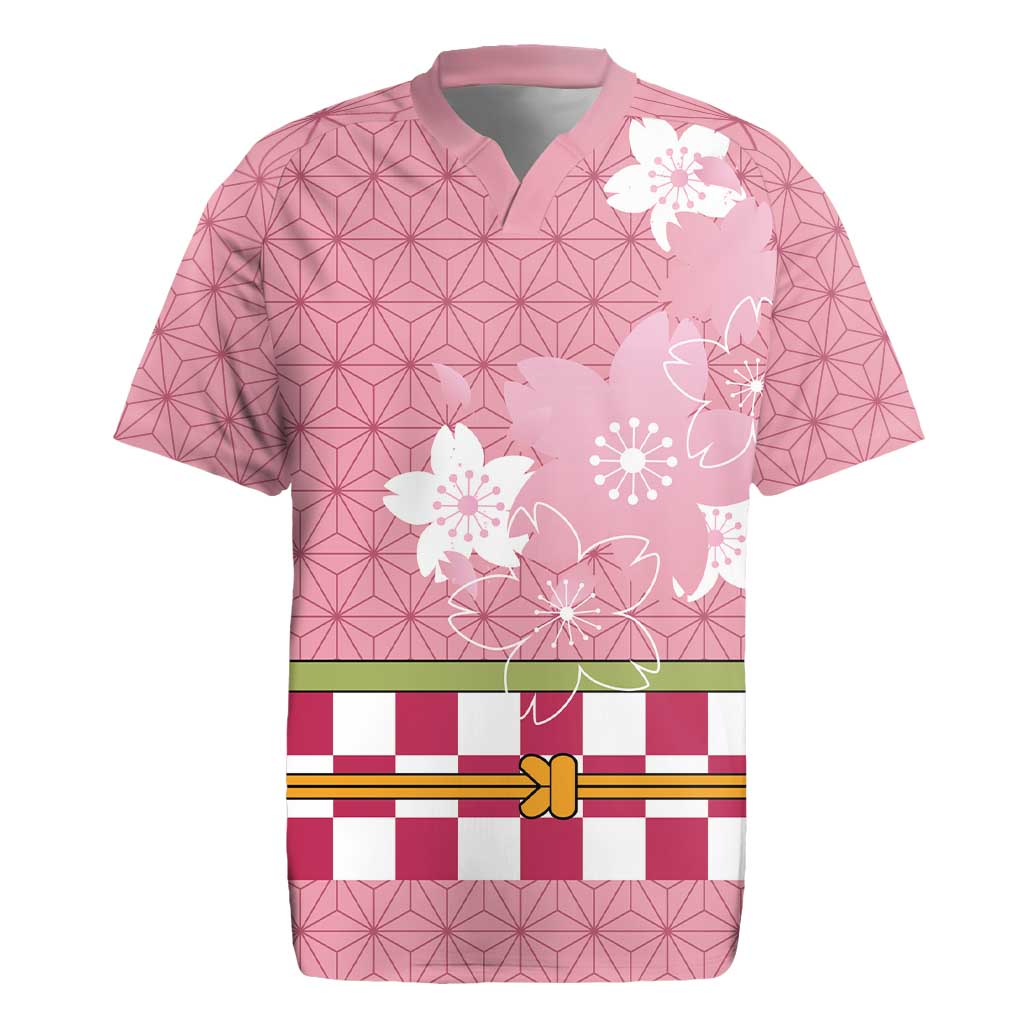 Japanese Asanoha Pattern Rugby Jersey Charm Against Evil Spirits - Polynesian Pride