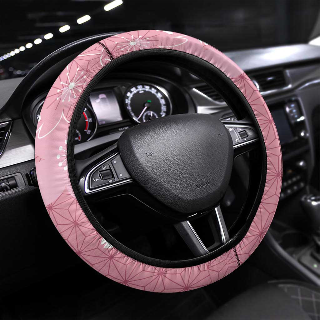 Japanese Asanoha Pattern Steering Wheel Cover Charm Against Evil Spirits - Polynesian Pride