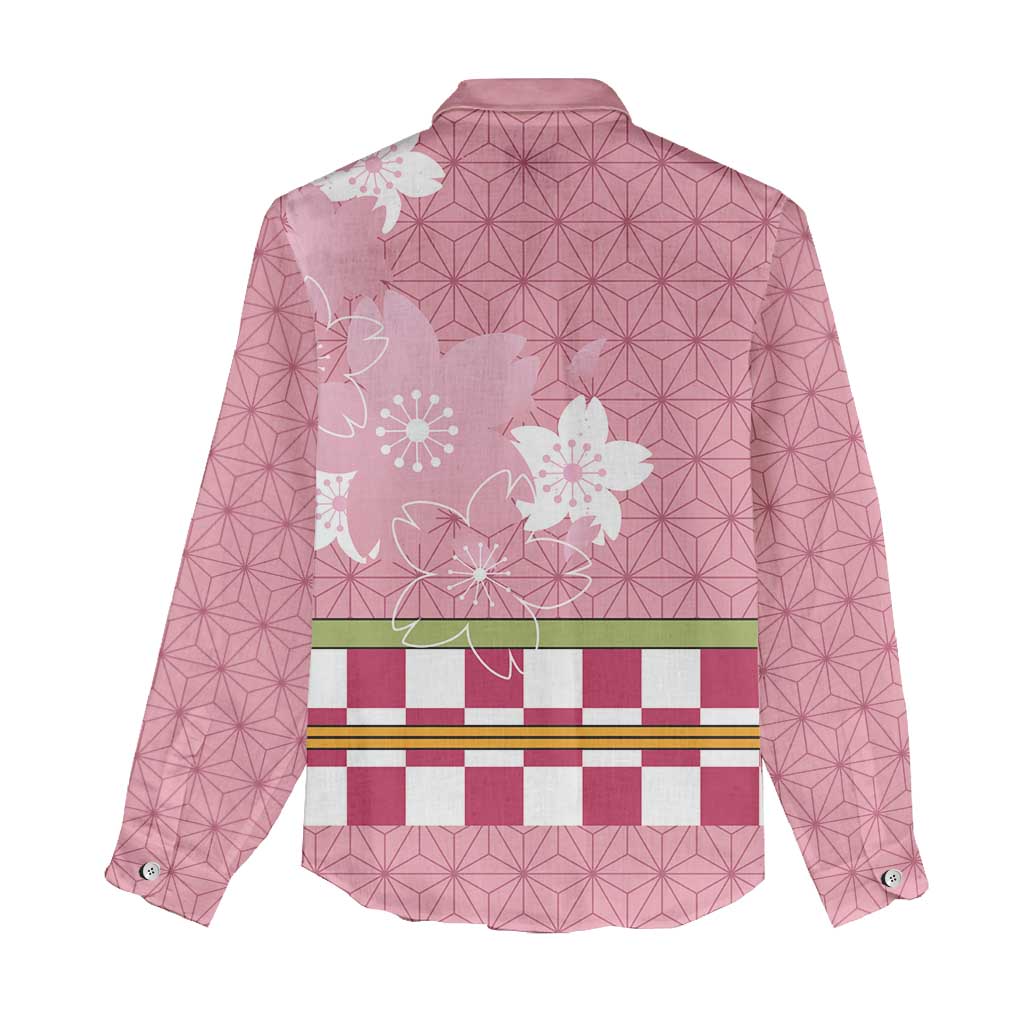 Japanese Asanoha Pattern Women Casual Shirt Charm Against Evil Spirits - Polynesian Pride