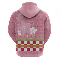 Japanese Asanoha Pattern Zip Hoodie Charm Against Evil Spirits - Polynesian Pride