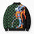 Japanese Asanoha Pattern Bomber Puffer Jacket Sun Flame Slayer Dragon Hinokami Kagura Spirit - Polynesian Pride