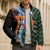 Japanese Asanoha Pattern Bomber Puffer Jacket Sun Flame Slayer Dragon Hinokami Kagura Spirit - Polynesian Pride