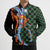 Japanese Asanoha Pattern Bomber Puffer Jacket Sun Flame Slayer Dragon Hinokami Kagura Spirit - Polynesian Pride