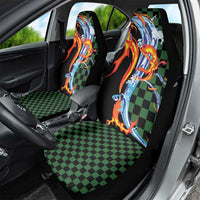 Japanese Asanoha Pattern Car Seat Cover Sun Flame Slayer Dragon Hinokami Kagura Spirit LT9 - Polynesian Pride