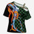 Japanese Asanoha Pattern Cross Shoulder Shirt Sun Flame Slayer Dragon Hinokami Kagura Spirit - Polynesian Pride