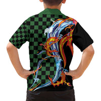 Japanese Asanoha Pattern Family Matching Tank Maxi Dress and Hawaiian Shirt Sun Flame Slayer Dragon Hinokami Kagura Spirit LT9 - Polynesian Pride