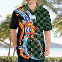 Japanese Asanoha Pattern Hawaiian Shirt Sun Flame Slayer Dragon Hinokami Kagura Spirit LT9 - Polynesian Pride