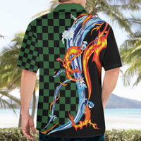 Japanese Asanoha Pattern Hawaiian Shirt Sun Flame Slayer Dragon Hinokami Kagura Spirit LT9 - Polynesian Pride