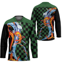 Japanese Asanoha Pattern Hockey Jersey Sun Flame Slayer Dragon Hinokami Kagura Spirit LT9 - Polynesian Pride