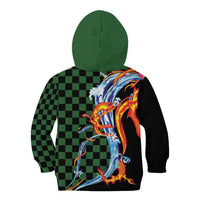 Japanese Asanoha Pattern Kid Hoodie Sun Flame Slayer Dragon Hinokami Kagura Spirit LT9 - Polynesian Pride