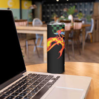 Japanese Asanoha Pattern Skinny Tumbler Sun Flame Slayer Dragon Hinokami Kagura Spirit LT9 - Polynesian Pride