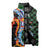 Japanese Asanoha Pattern Sleeveless Puffer Jacket Sun Flame Slayer Dragon Hinokami Kagura Spirit - Polynesian Pride