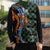 Japanese Asanoha Pattern Sleeveless Puffer Jacket Sun Flame Slayer Dragon Hinokami Kagura Spirit - Polynesian Pride