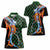 Japanese Asanoha Pattern Women Polo Shirt Sun Flame Slayer Dragon Hinokami Kagura Spirit - Polynesian Pride