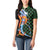 Japanese Asanoha Pattern Women Polo Shirt Sun Flame Slayer Dragon Hinokami Kagura Spirit - Polynesian Pride