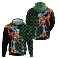 Japanese Asanoha Pattern Zip Hoodie Sun Flame Slayer Dragon Hinokami Kagura Spirit LT9 - Polynesian Pride