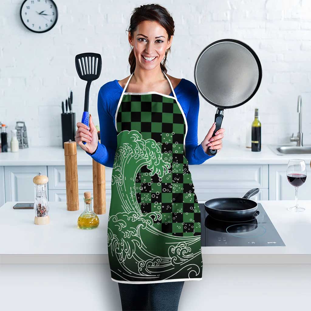 Japanese Asanoha Pattern Apron Water Breathing Slayer Dragon - Polynesian Pride
