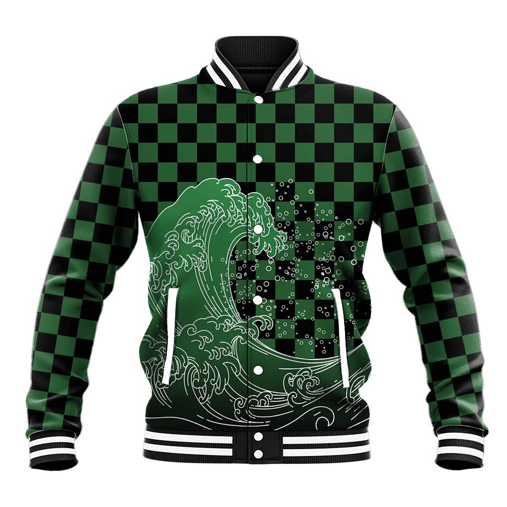 Japanese Asanoha Pattern Baseball Jacket Water Breathing Slayer Dragon - Polynesian Pride