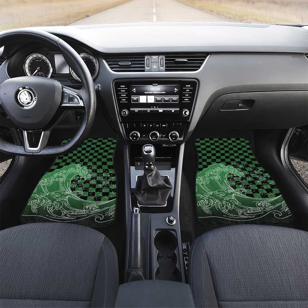 Japanese Asanoha Pattern Car Mats Water Breathing Slayer Dragon - Polynesian Pride