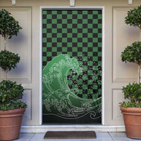 Japanese Asanoha Pattern Door Cover Water Breathing Slayer Dragon LT9 Green - Polynesian Pride
