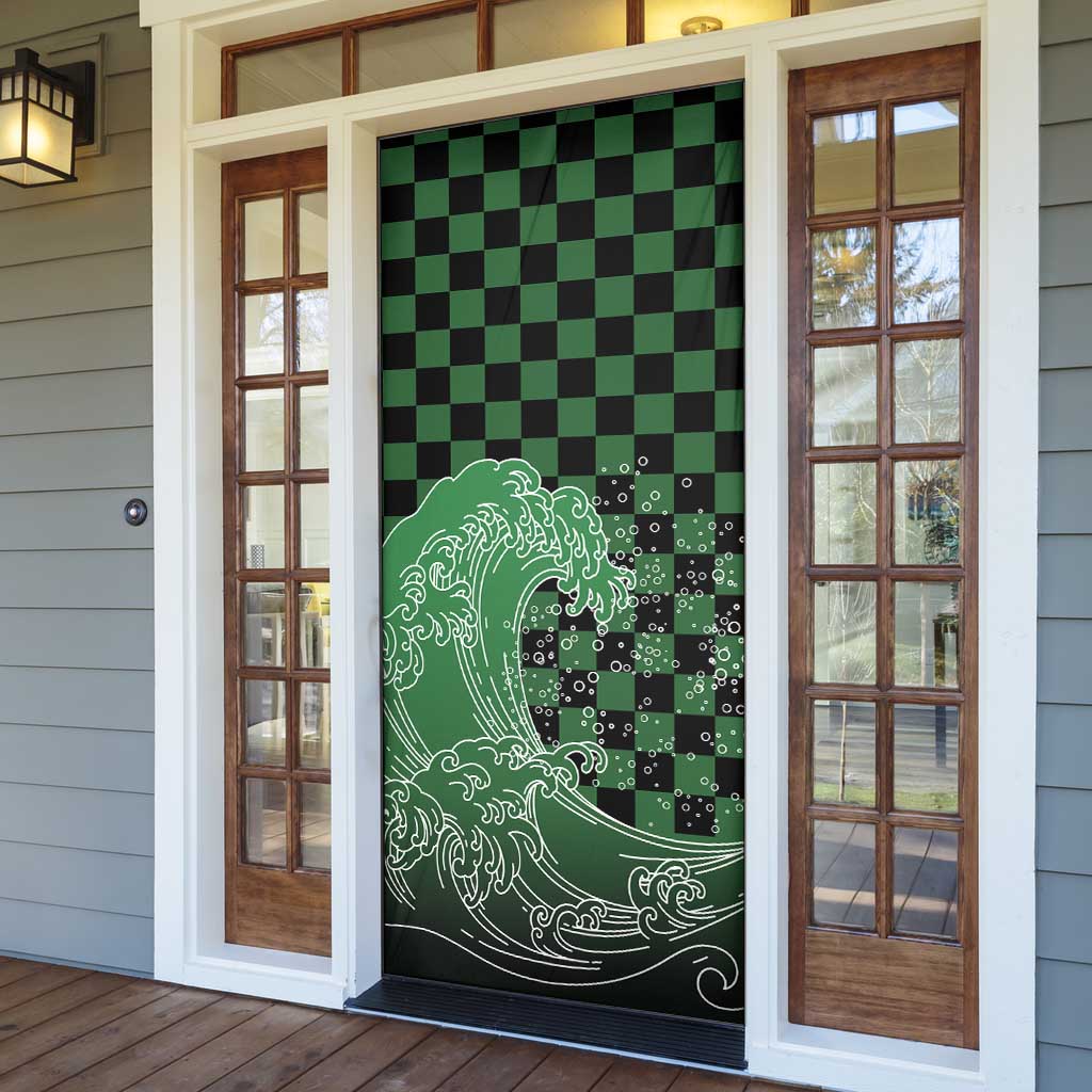 Japanese Asanoha Pattern Door Cover Water Breathing Slayer Dragon LT9 - Polynesian Pride