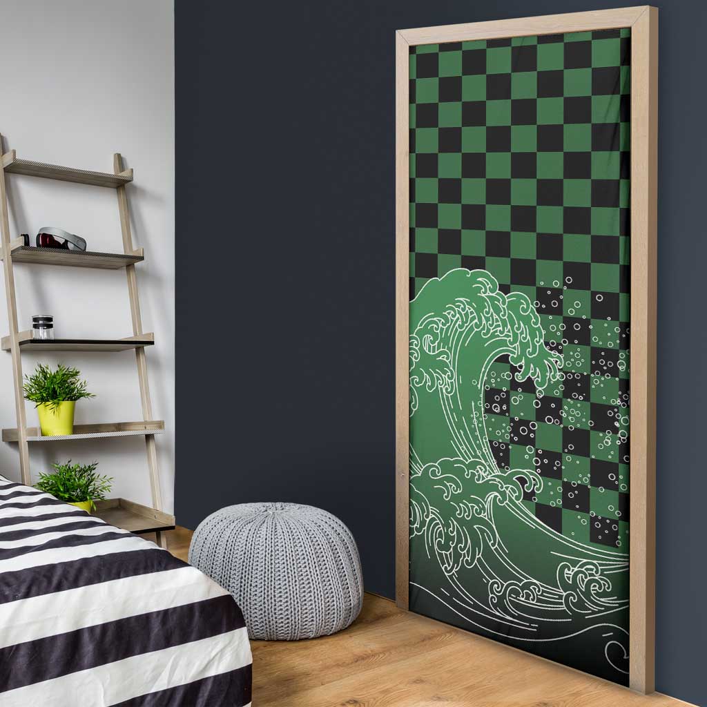 Japanese Asanoha Pattern Door Cover Water Breathing Slayer Dragon LT9 - Polynesian Pride