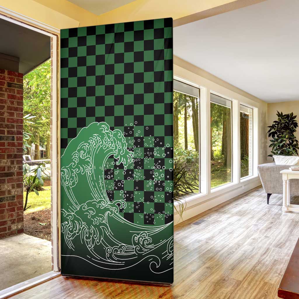 Japanese Asanoha Pattern Door Cover Water Breathing Slayer Dragon LT9 - Polynesian Pride