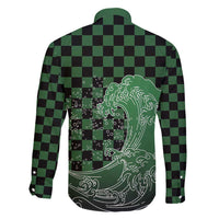 Japanese Asanoha Pattern Family Matching Mermaid Dress and Hawaiian Shirt Water Breathing Slayer Dragon LT9 - Polynesian Pride