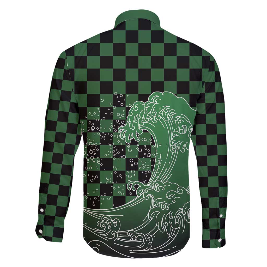 Japanese Asanoha Pattern Family Matching Puletasi and Hawaiian Shirt Water Breathing Slayer Dragon LT9 - Polynesian Pride
