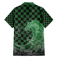 Japanese Asanoha Pattern Family Matching Summer Maxi Dress and Hawaiian Shirt Water Breathing Slayer Dragon LT9 - Polynesian Pride