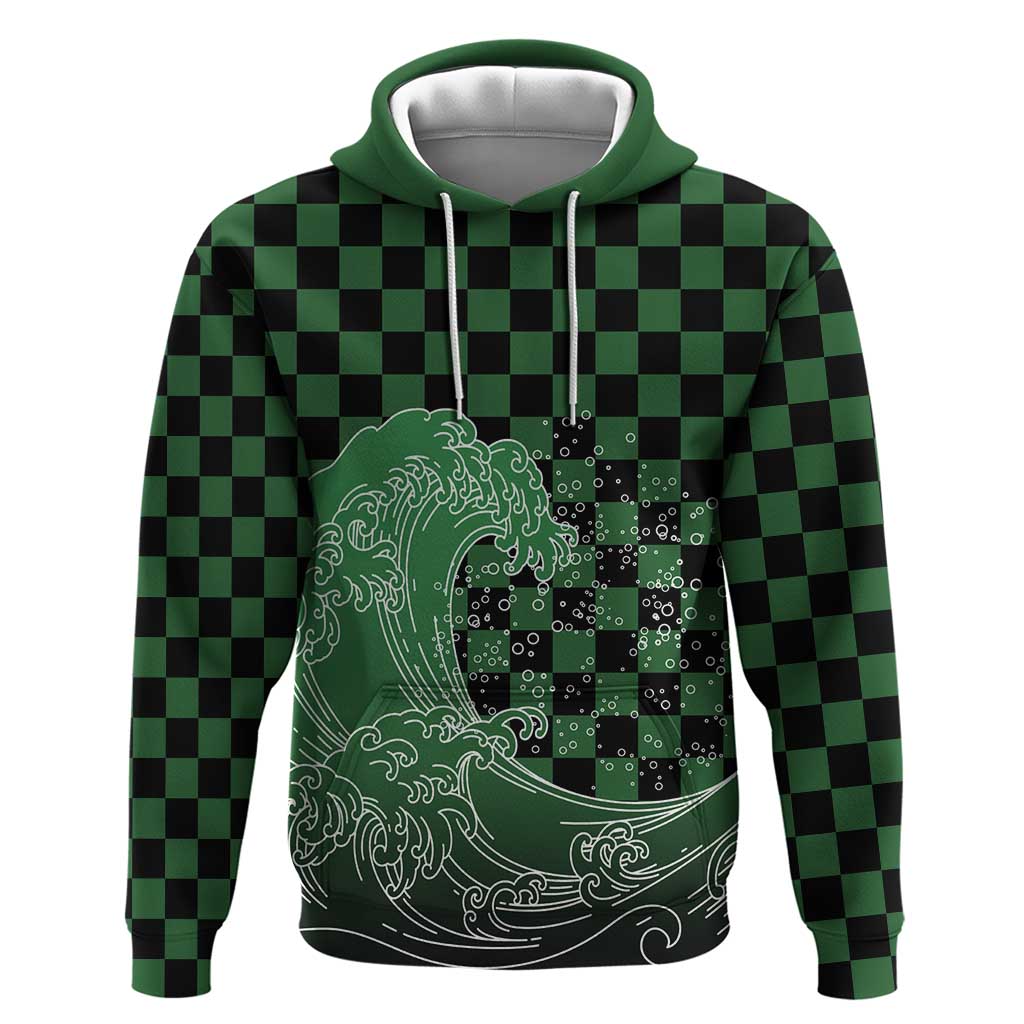 Japanese Asanoha Pattern Hoodie Water Breathing Slayer Dragon LT9 Pullover Hoodie Green - Polynesian Pride