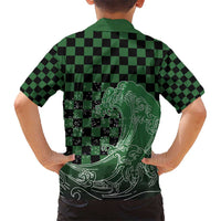 Japanese Asanoha Pattern Kid Hawaiian Shirt Water Breathing Slayer Dragon LT9 - Polynesian Pride