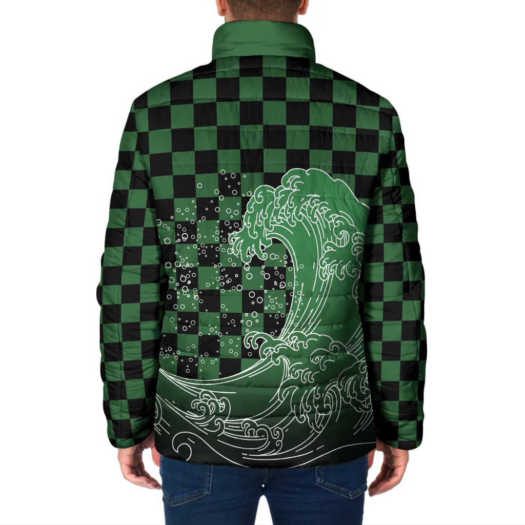 Japanese Asanoha Pattern Padded Jacket Water Breathing Slayer Dragon - Polynesian Pride