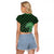 Japanese Asanoha Pattern Raglan Cropped T Shirt Water Breathing Slayer Dragon - Polynesian Pride