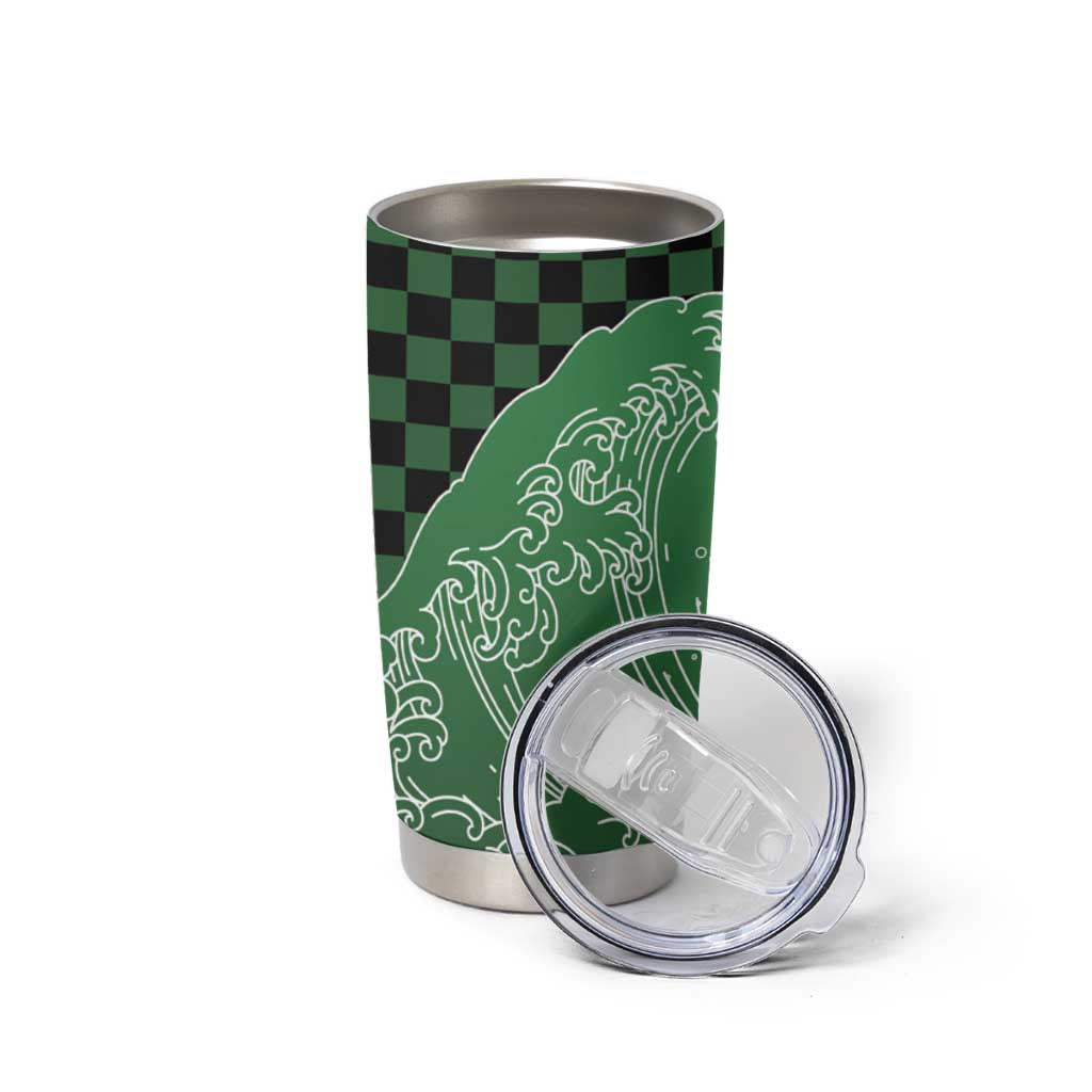 Japanese Asanoha Pattern Tumbler Cup Water Breathing Slayer Dragon - Polynesian Pride