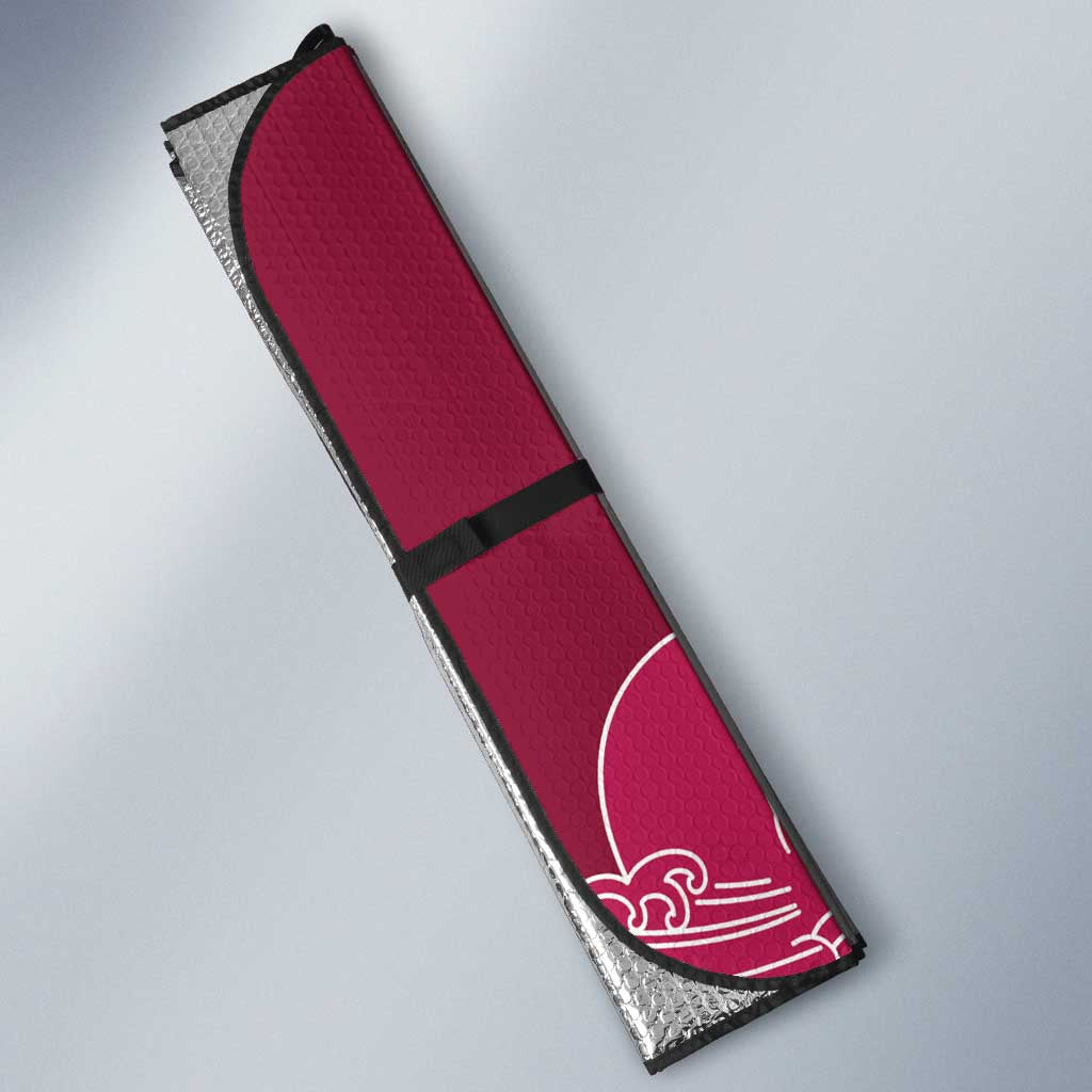 Japanese Bishamon-Kikkou Pattern Auto Sun Shade Water Pillar Silent River Flow - Polynesian Pride